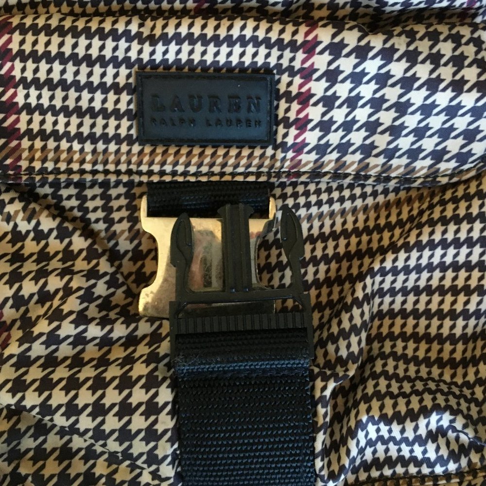 Ralph Lauren Plaid houndstooth shoulder bag - lightweight travel friendly fall - Picture 5 of 9